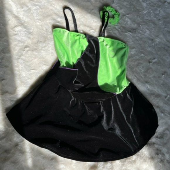 G K Elite Sportswear Figure Skating Velour Dress Dance Outfit Girls Size L NWOT - Picture 2 of 12